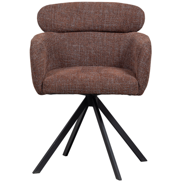 Fenne Draaibare Eetkamerstoel Geweven Stof Chestnut van WOOOD – Luxe comfort op maat van PureWonen. Vraag naar de beste prijs.