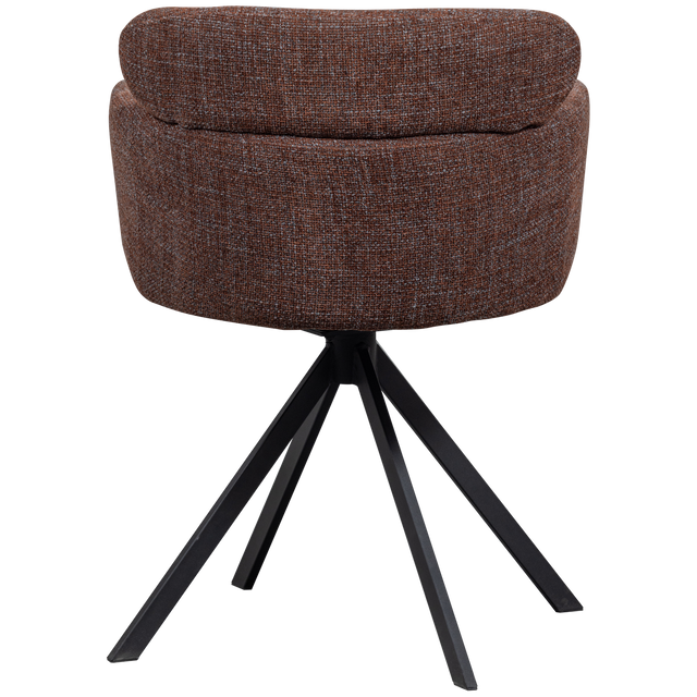 Fenne Draaibare Eetkamerstoel Geweven Stof Chestnut van WOOOD – Luxe comfort op maat van PureWonen. Vraag naar de beste prijs.