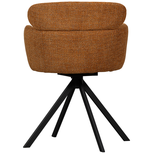 Fenne Draaibare Eetkamerstoel Geweven Stof Ginger van WOOOD – Luxe comfort op maat van PureWonen. Vraag naar de beste prijs.