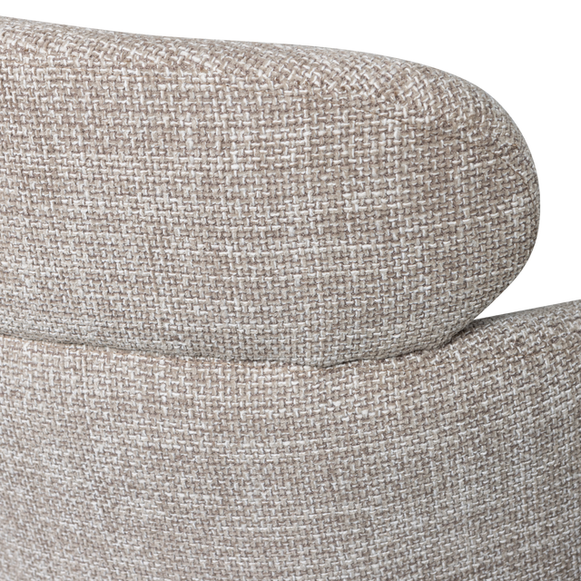 Fenne Draaibare Eetkamerstoel Geweven Stof Naturel van WOOOD – Luxe comfort op maat van PureWonen. Vraag naar de beste prijs.