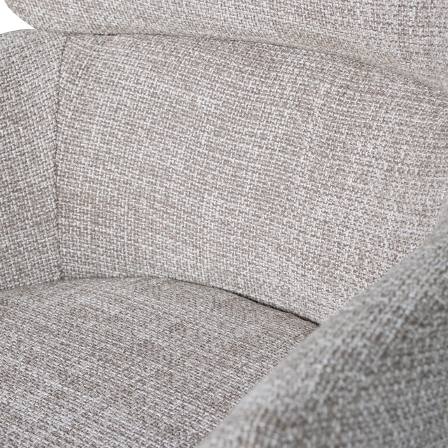 Fenne Draaibare Eetkamerstoel Geweven Stof Naturel van WOOOD – Luxe comfort op maat van PureWonen. Vraag naar de beste prijs.