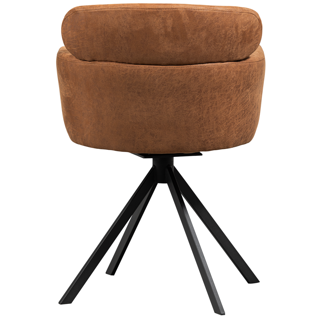 Fenne Draaibare Eetkamerstoel Leerlook Cognac