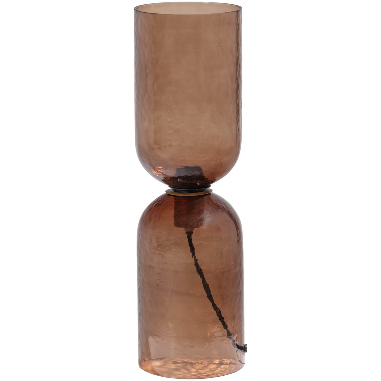 Gigi Tafellamp Gehamerd Glas 51x O15 Cm Bruin