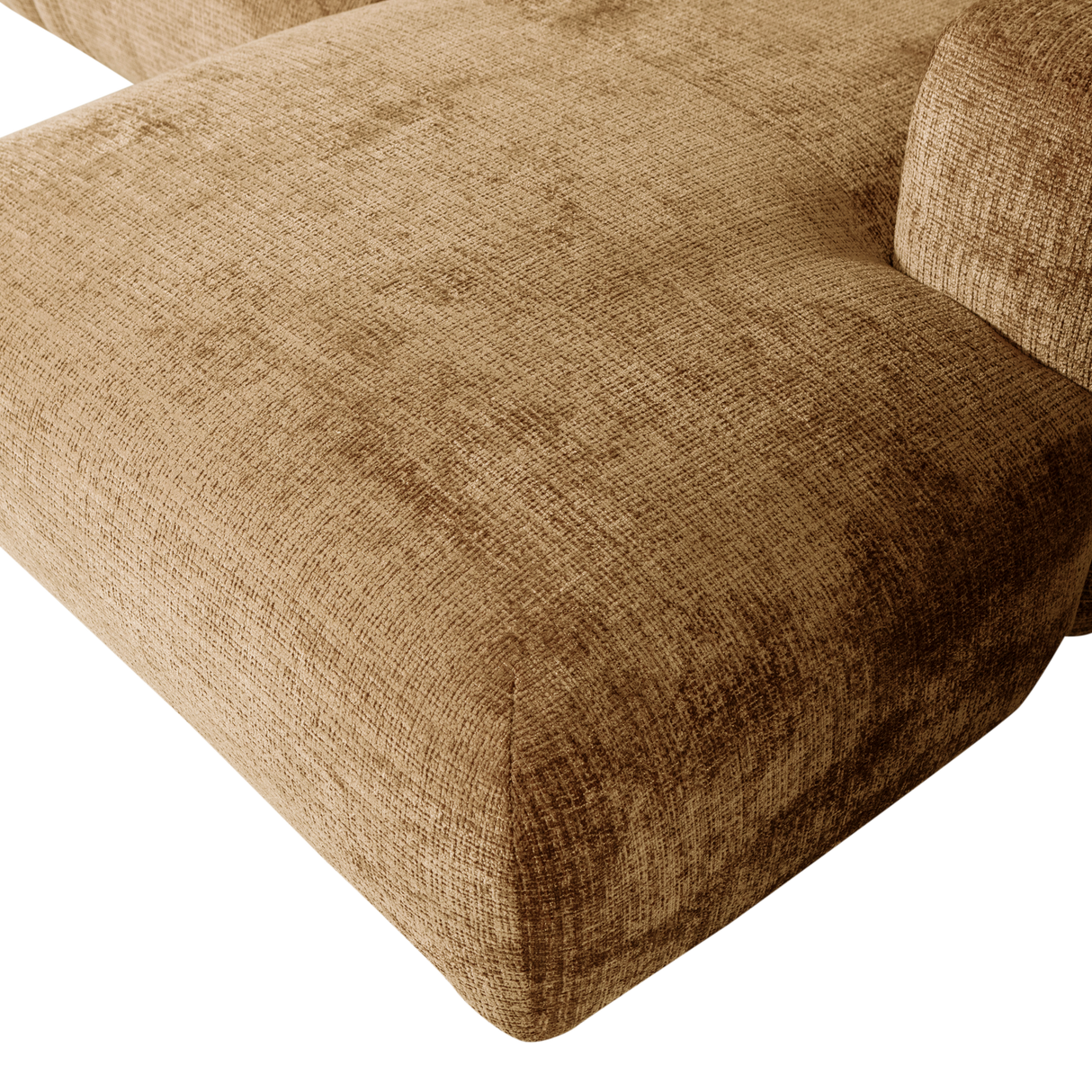 Cloud Chaise Longue Bank Rechts Chenille Honinggeel