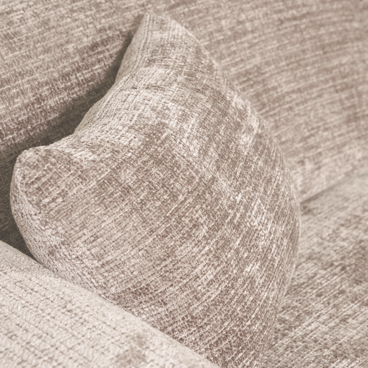 Cloud Chaise Longue Bank Rechts Chenille Naturel