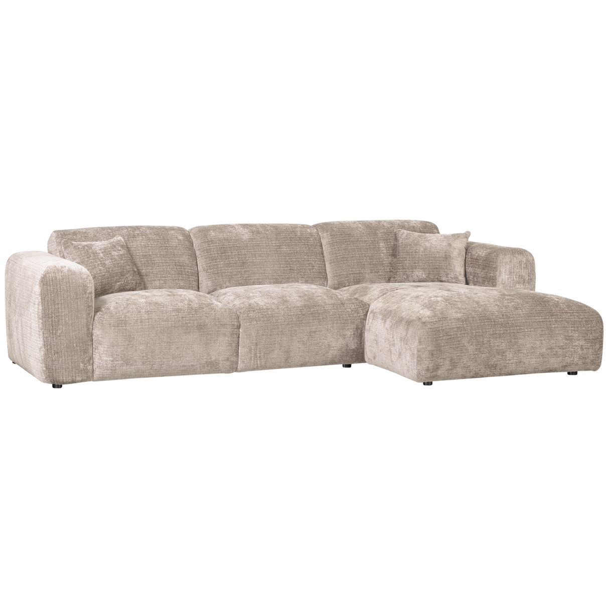 Cloud Chaise Longue Bank Rechts Chenille Naturel