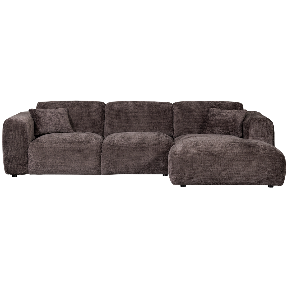 Cloud Chaise Longue Bank Rechts Chenille Warm Bruin
