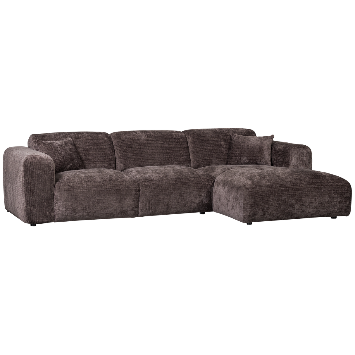 Cloud Chaise Longue Bank Rechts Chenille Warm Bruin
