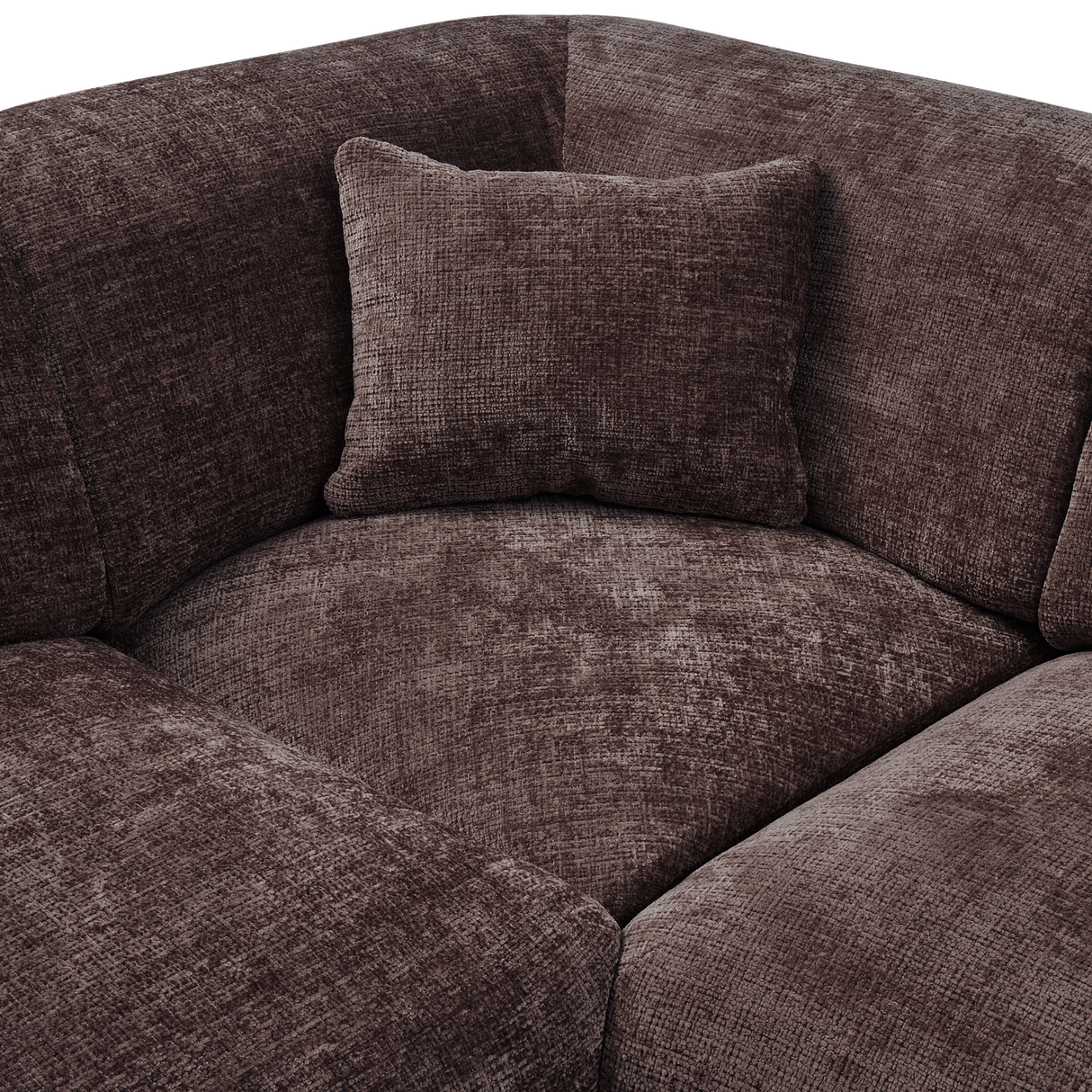 Cloud Hoekbank Links Geweven Chenille Warm Bruin