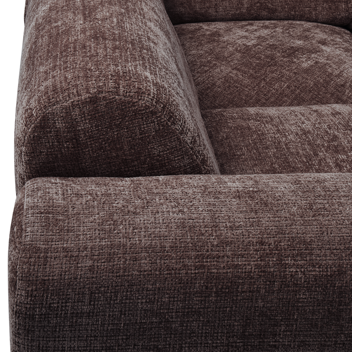Cloud Hoekbank Links Geweven Chenille Warm Bruin