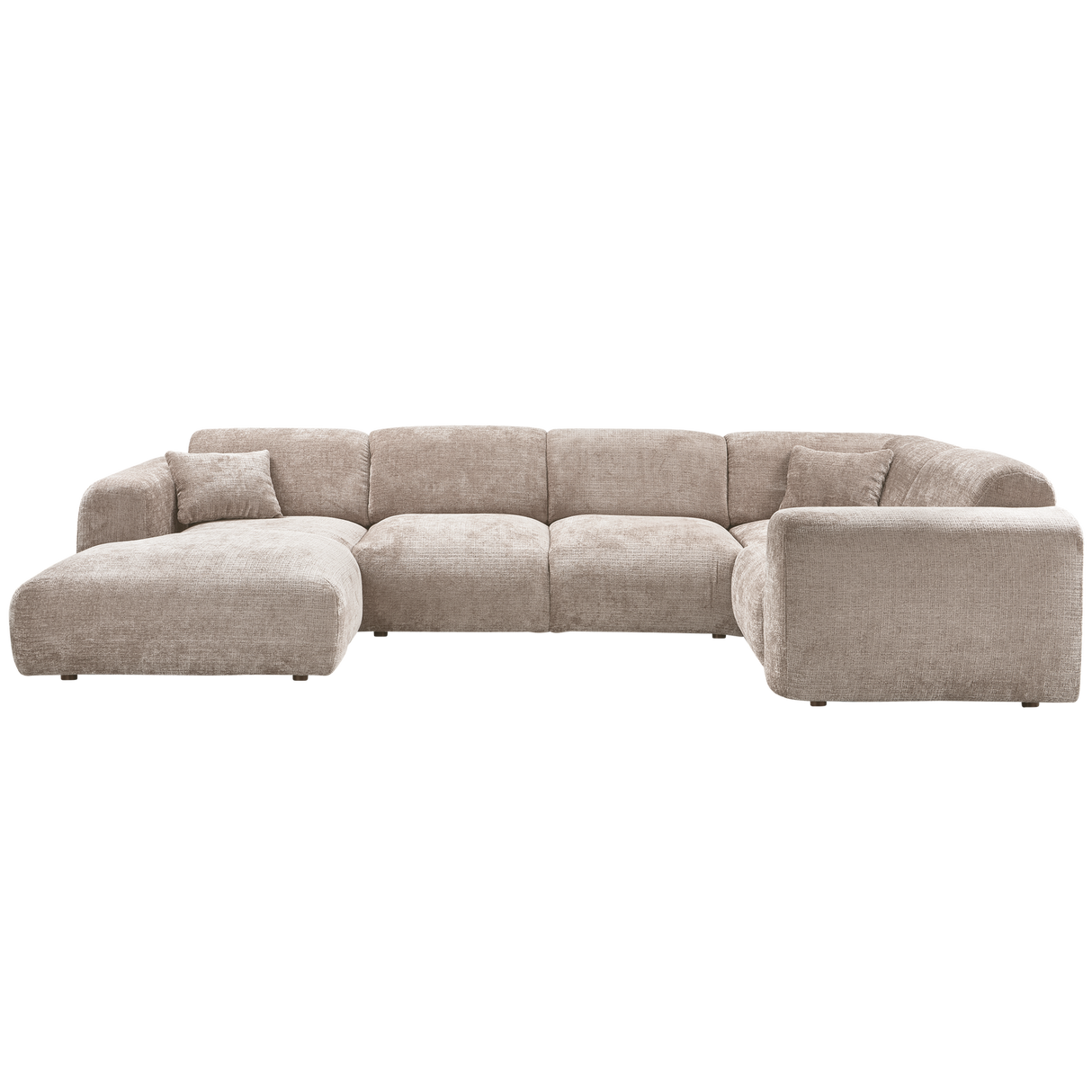 Cloud Hoekbank Rechts Geweven Chenille Naturel