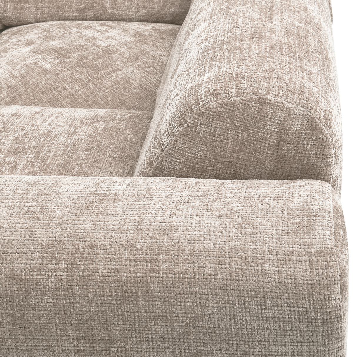 Cloud Hoekbank Rechts Geweven Chenille Naturel