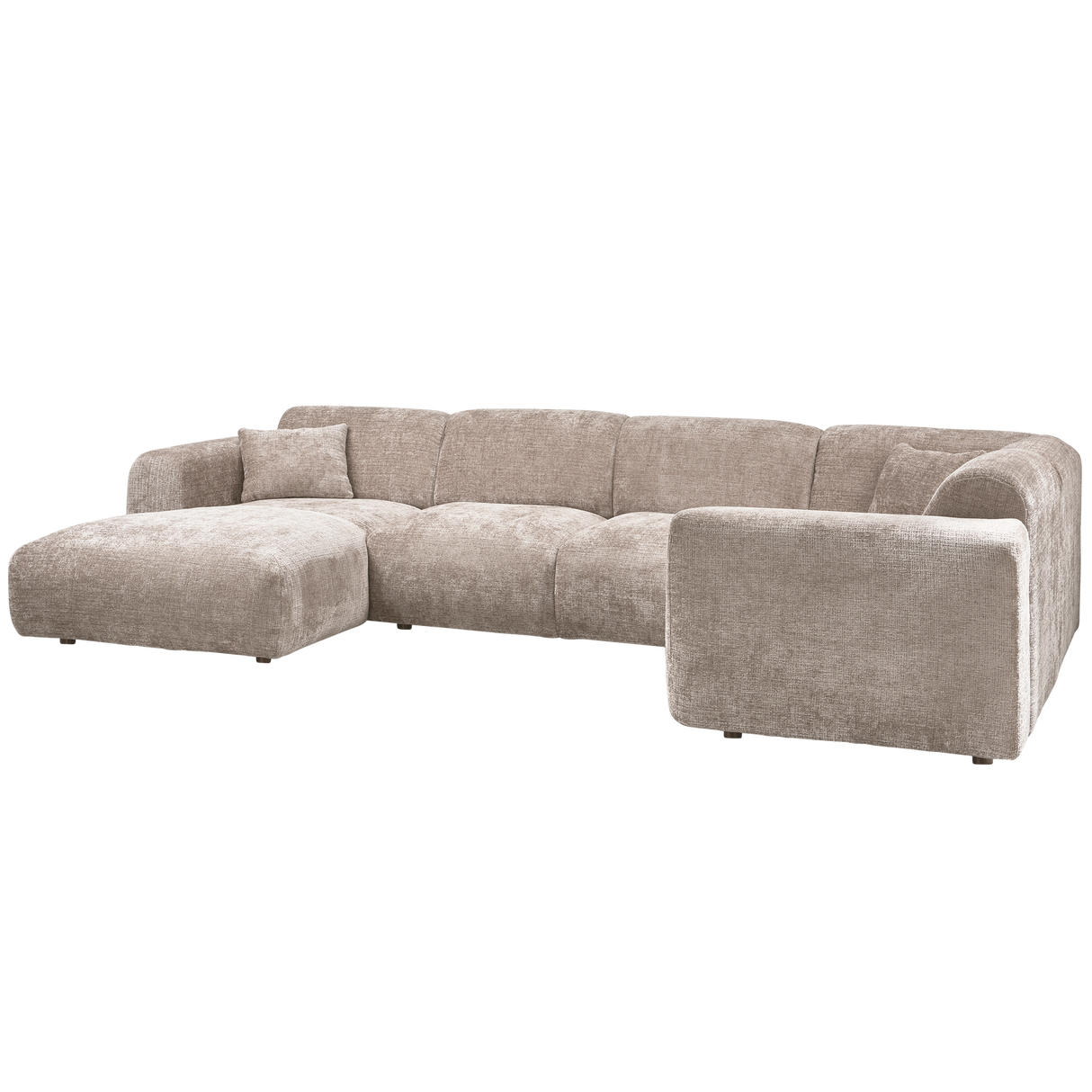 Cloud Hoekbank Rechts Geweven Chenille Naturel