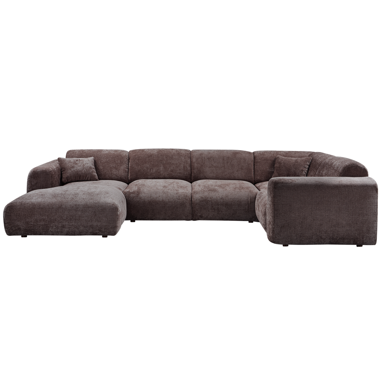 Cloud Hoekbank Rechts Geweven Chenille Warm Bruin