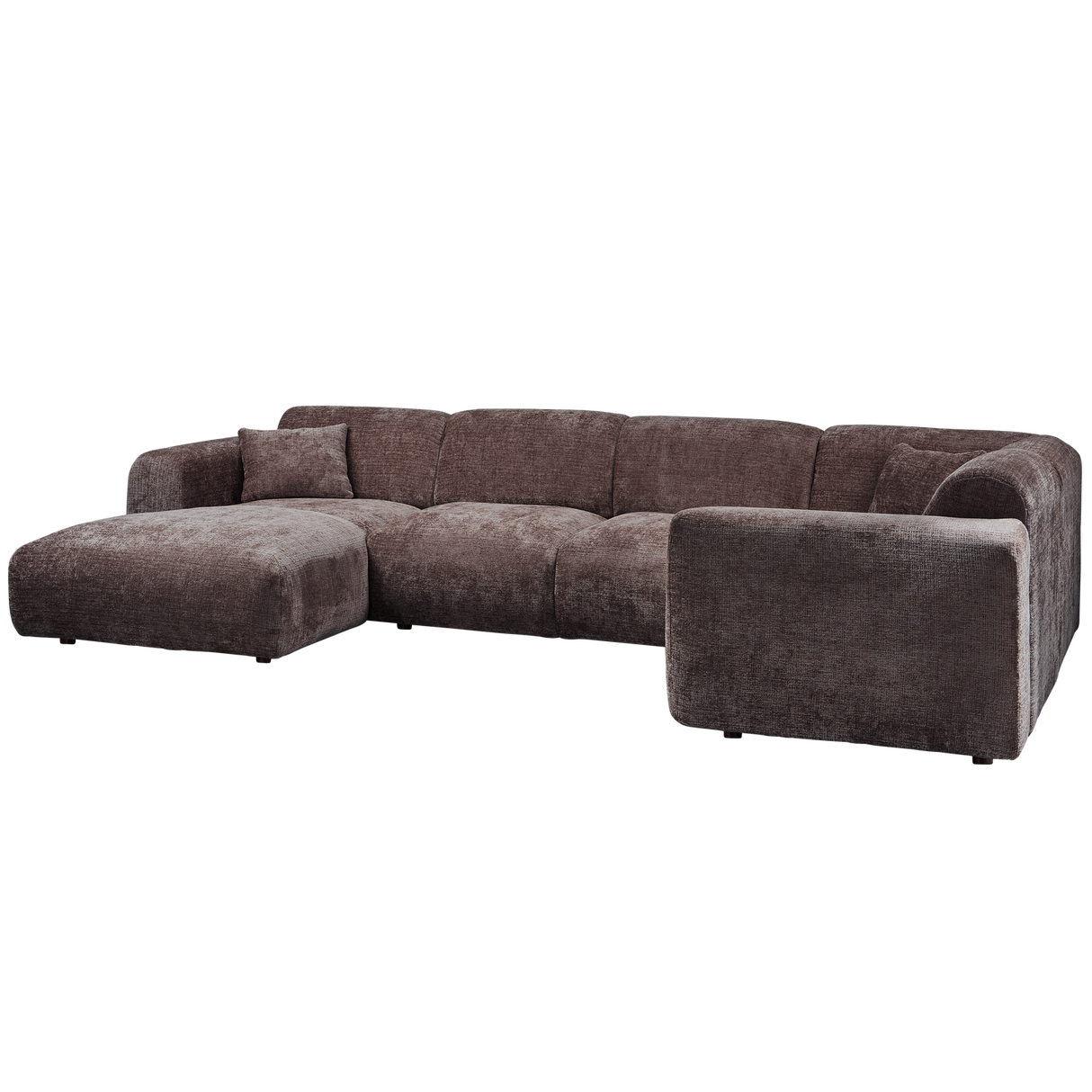 Cloud Hoekbank Rechts Geweven Chenille Warm Bruin