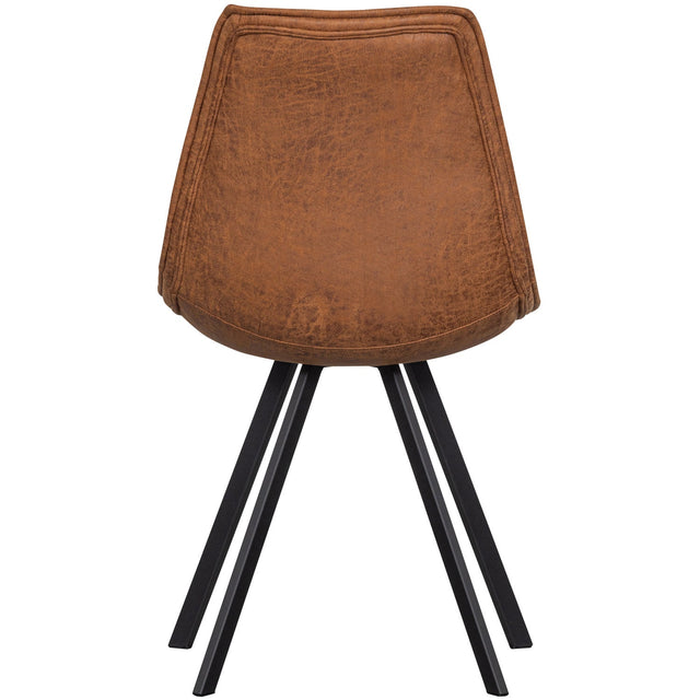 Set V 2 Swen Eetkamerstoel Cognac van WOOOD – Luxe comfort op maat van PureWonen. Vraag naar de beste prijs.