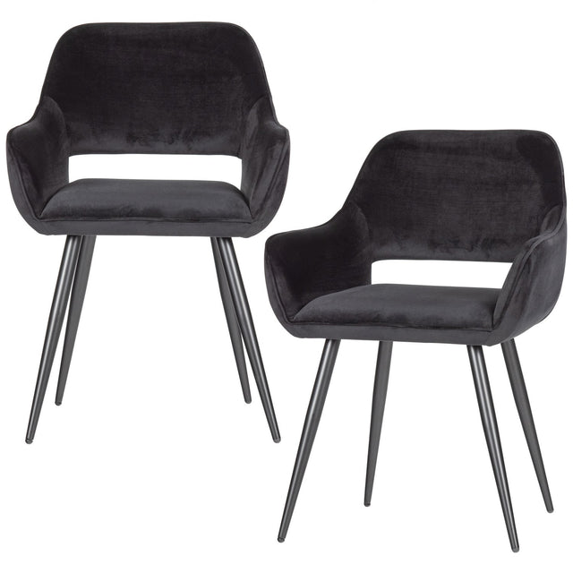 Set V 2 Jelle Stoel Fluweel Zwart van WOOOD – Luxe comfort op maat van PureWonen. Vraag naar de beste prijs.