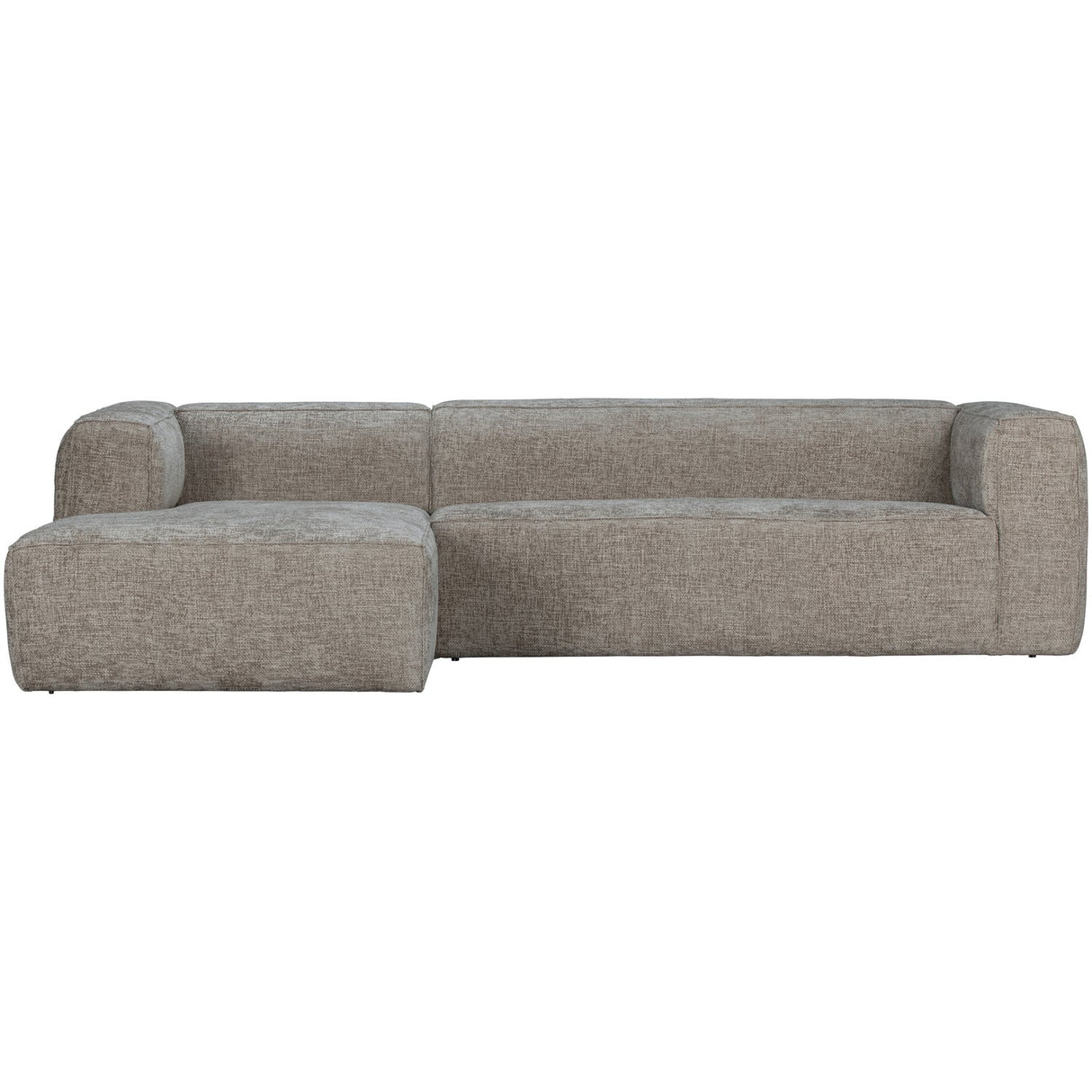 Bean Hoekbank Links Grove Melange Stof Travertin van WOOOD – Luxe comfort op maat van PureWonen. Vraag naar de beste prijs.