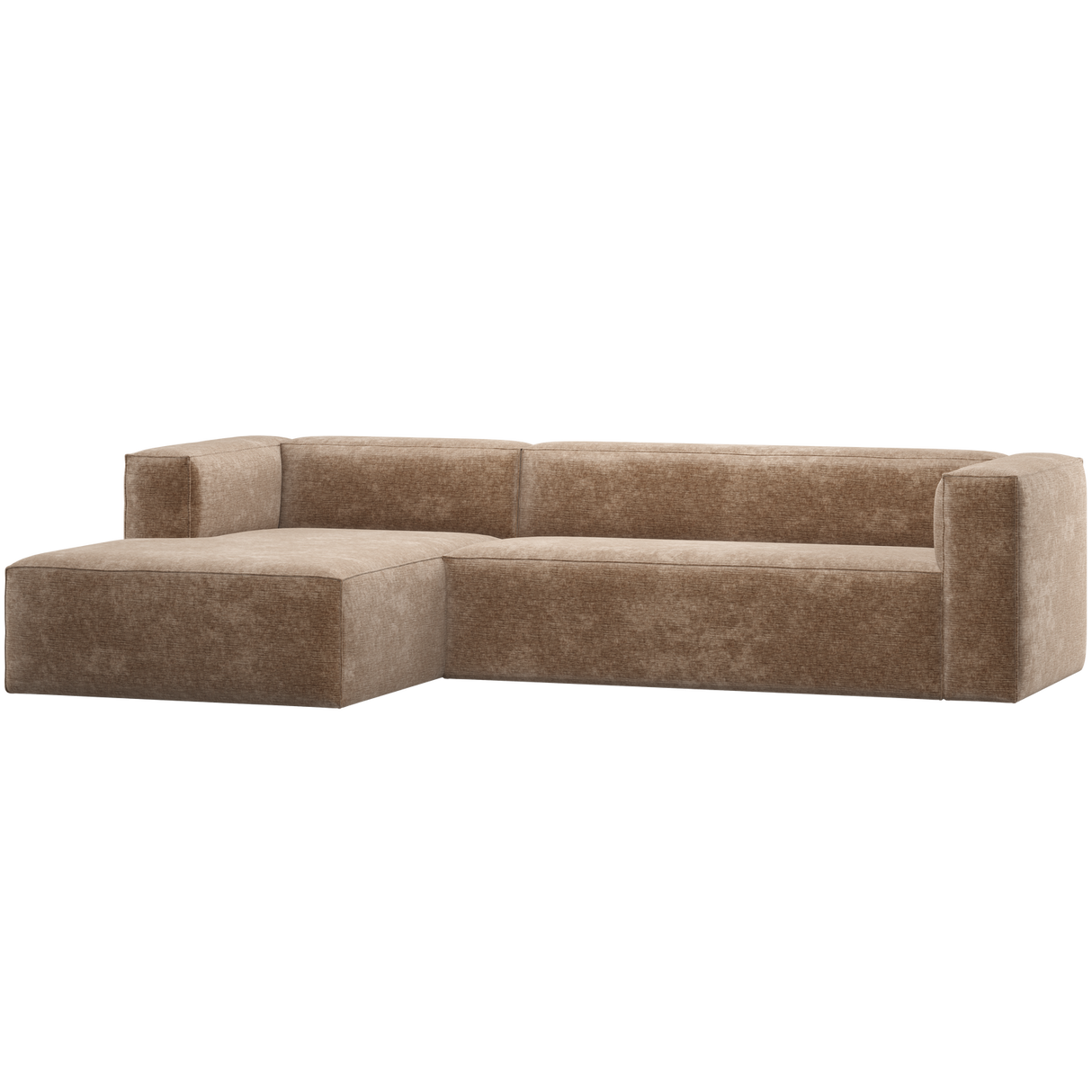 Bean Hoekbank Links Chenille Velvet Taupe