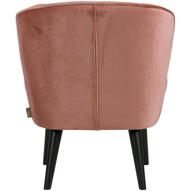 Sara Fauteuil Fluweel Oud Roze van WOOOD – Luxe comfort op maat van PureWonen. Vraag naar de beste prijs.