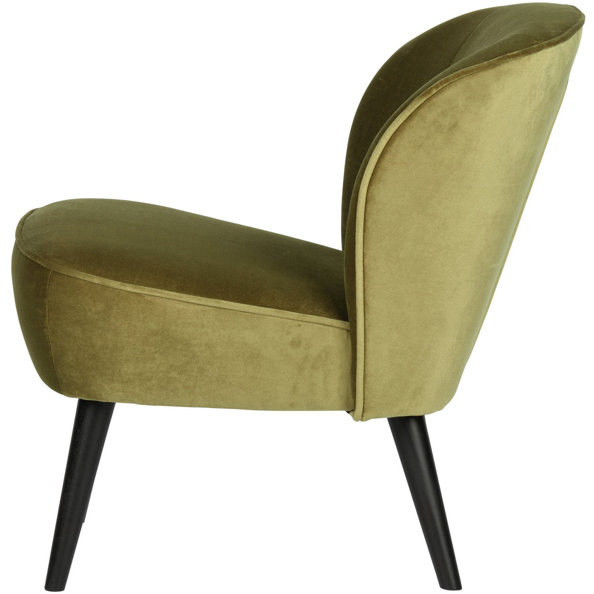 Sara Fauteuil Fluweel Army van WOOOD – Luxe comfort op maat van PureWonen. Vraag naar de beste prijs.