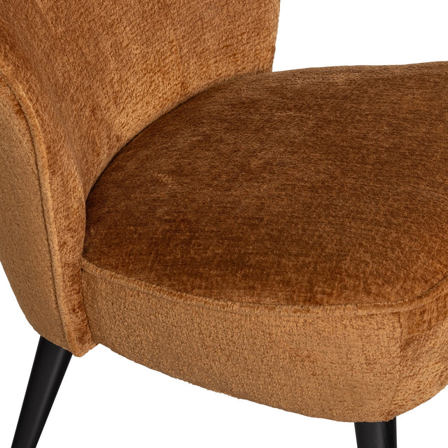 Sara Fauteuil Structure Velvet Cognac van WOOOD – Luxe comfort op maat van PureWonen. Vraag naar de beste prijs.