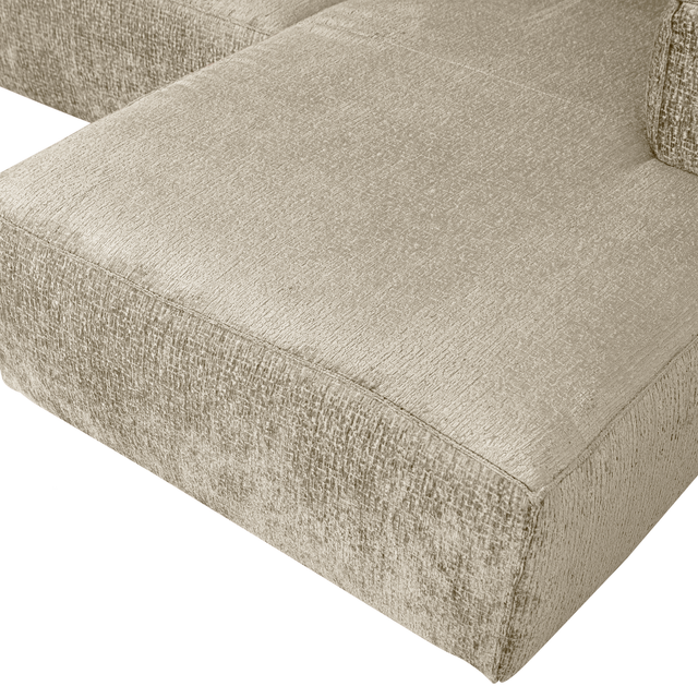 Bean Hoekbank Rechts Structure Velvet Buttermilk van WOOOD – Luxe comfort op maat van PureWonen. Vraag naar de beste prijs.