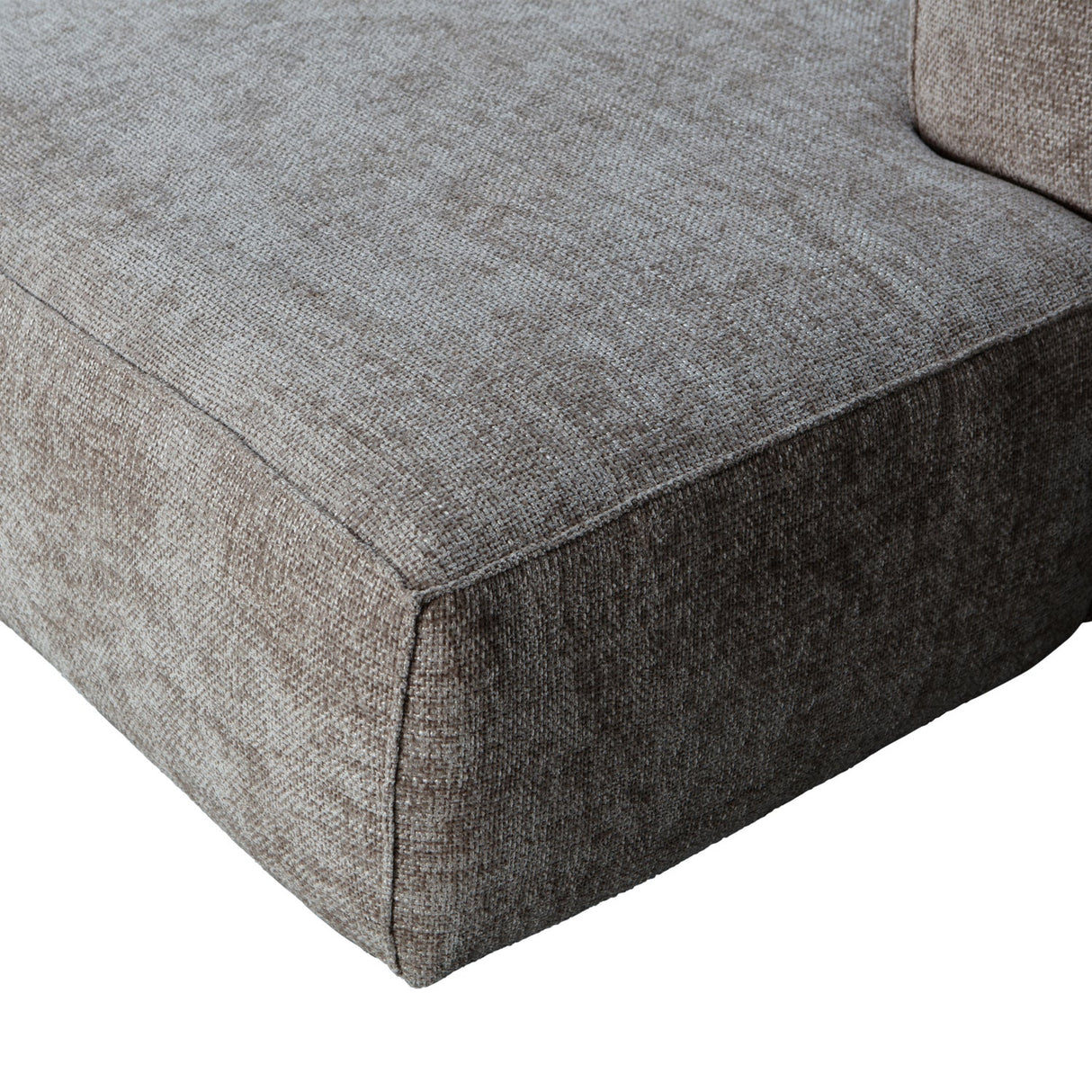 Bean Hoekbank Rechts Grove Melange Stof Travertin van WOOOD – Luxe comfort op maat van PureWonen. Vraag naar de beste prijs.