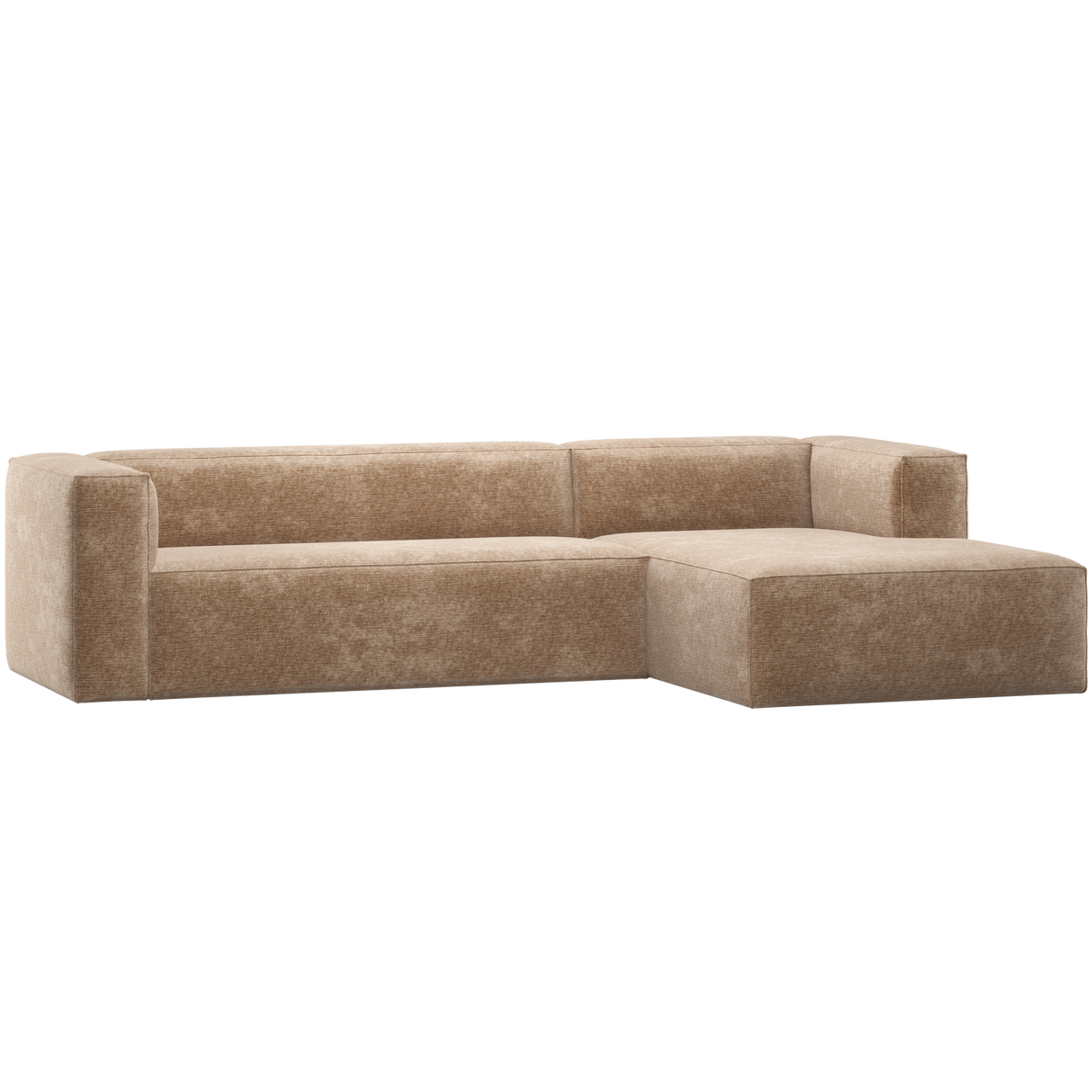 Bean Hoekbank Rechts Chenille Velvet Perzikroze