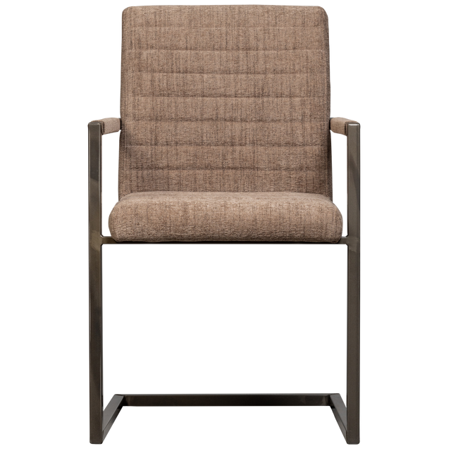 Bas Eetkamerstoel Geweven Stof Bruin Melange van WOOOD – Luxe comfort op maat van PureWonen. Vraag naar de beste prijs.