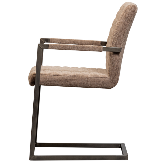 Bas Eetkamerstoel Geweven Stof Bruin Melange van WOOOD – Luxe comfort op maat van PureWonen. Vraag naar de beste prijs.