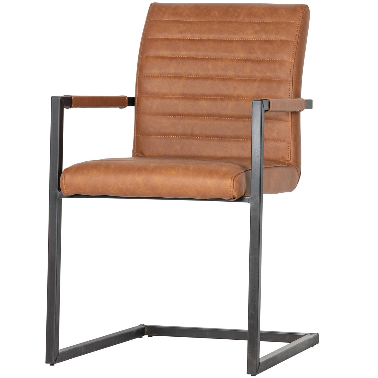 Bas Eetkamerstoel Pu Cognac van WOOOD – Luxe comfort op maat van PureWonen. Vraag naar de beste prijs.
