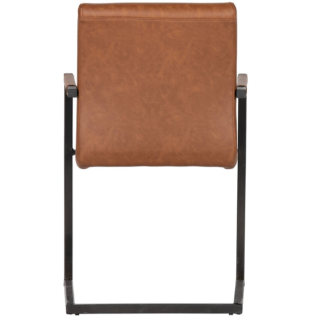 Bas Eetkamerstoel Pu Cognac van WOOOD – Luxe comfort op maat van PureWonen. Vraag naar de beste prijs.