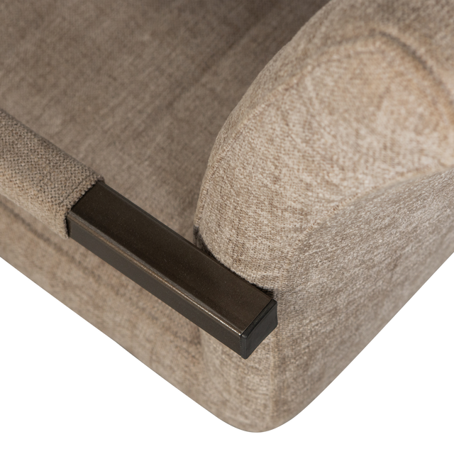 Bas Eetkamerstoel Geweven Stof Zand Melange van WOOOD – Luxe comfort op maat van PureWonen. Vraag naar de beste prijs.