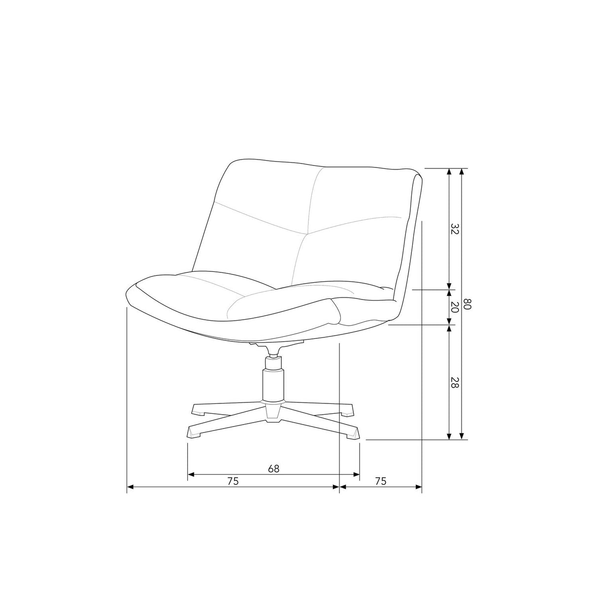 Vinny Draaifauteuil Boucle Zand van WOOOD – Luxe comfort op maat van PureWonen. Vraag naar de beste prijs.