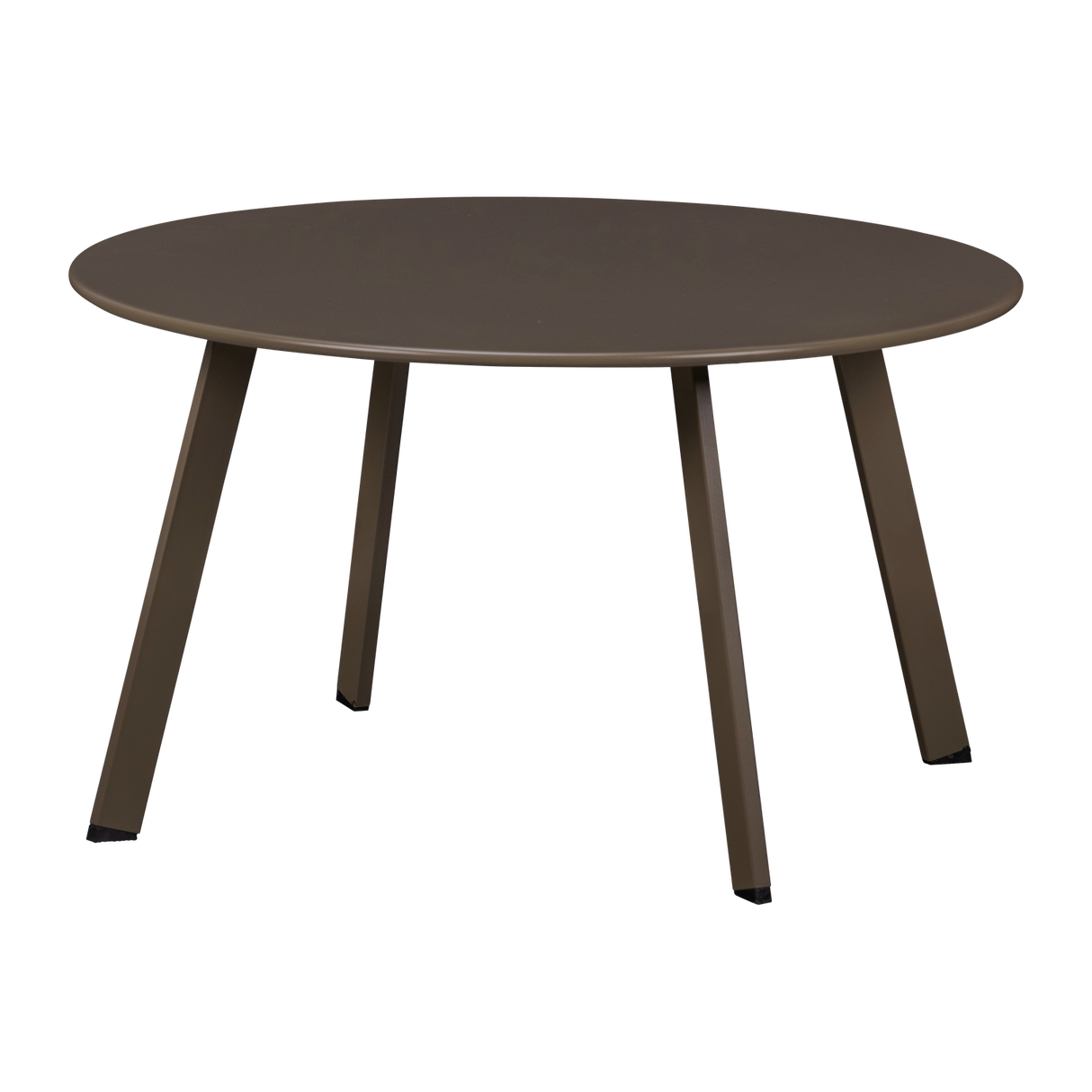 Fer Tuin Bijzettafel O70 Cm Metaal Donkerbruin