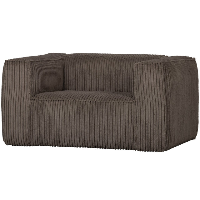 BEAN FAUTEUIL GROVE RIBSTOF MUD van WOOOD – Luxe comfort op maat van PureWonen. Vraag naar de beste prijs.
