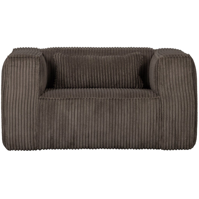 BEAN FAUTEUIL GROVE RIBSTOF MUD van WOOOD – Luxe comfort op maat van PureWonen. Vraag naar de beste prijs.