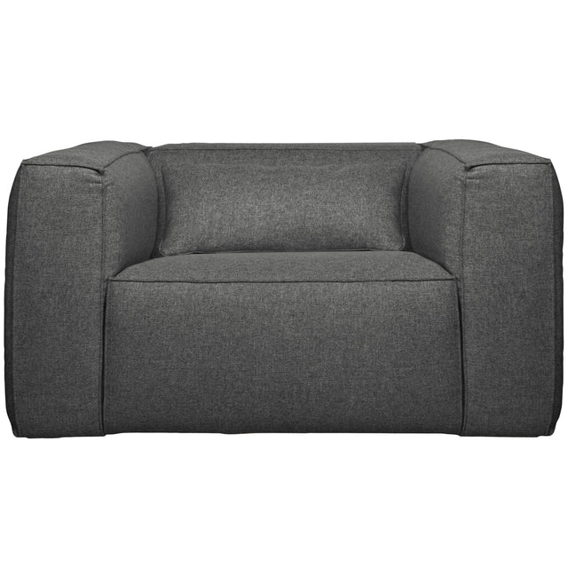 BEAN FAUTEUIL INCL. KUSSEN MIDDENGRIJS GEMELEERD van WOOOD – Luxe comfort op maat van PureWonen. Vraag naar de beste prijs.