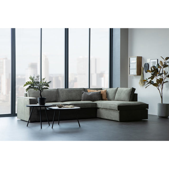 Freddie Hoekbank Rechts Warm Groen van WOOOD – Luxe comfort op maat van PureWonen. Vraag naar de beste prijs.