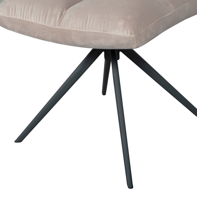 Vinny Draaistoel Velvet Zand van WOOOD – Luxe comfort op maat van PureWonen. Vraag naar de beste prijs.