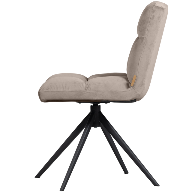 Vinny Draaistoel Velvet Zand van WOOOD – Luxe comfort op maat van PureWonen. Vraag naar de beste prijs.