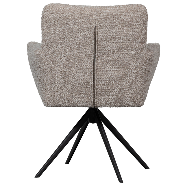 Vinny Draaistoel Met Armleuning Boucle Zand van WOOOD – Luxe comfort op maat van PureWonen. Vraag naar de beste prijs.