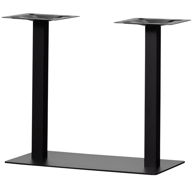 Bistro Dubbele Vierkante Buisvoet Metaal Zwart 72x80x40 Cm van WOOOD – Luxe comfort op maat van PureWonen. Vraag naar de beste prijs.