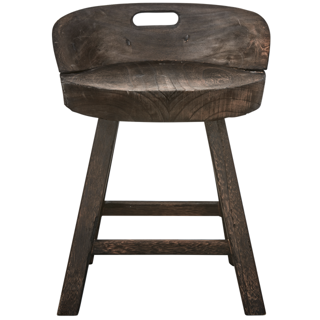 Rosalie Decoratieve Kruk/Stoel Hout Donkerbruin van WOOOD – Luxe comfort op maat van PureWonen. Vraag naar de beste prijs.