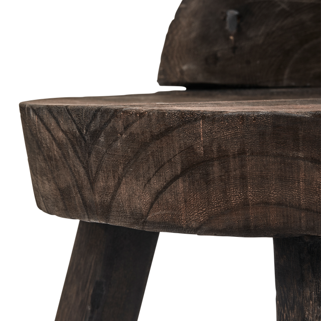 Rosalie Decoratieve Kruk/Stoel Hout Donkerbruin van WOOOD – Luxe comfort op maat van PureWonen. Vraag naar de beste prijs.