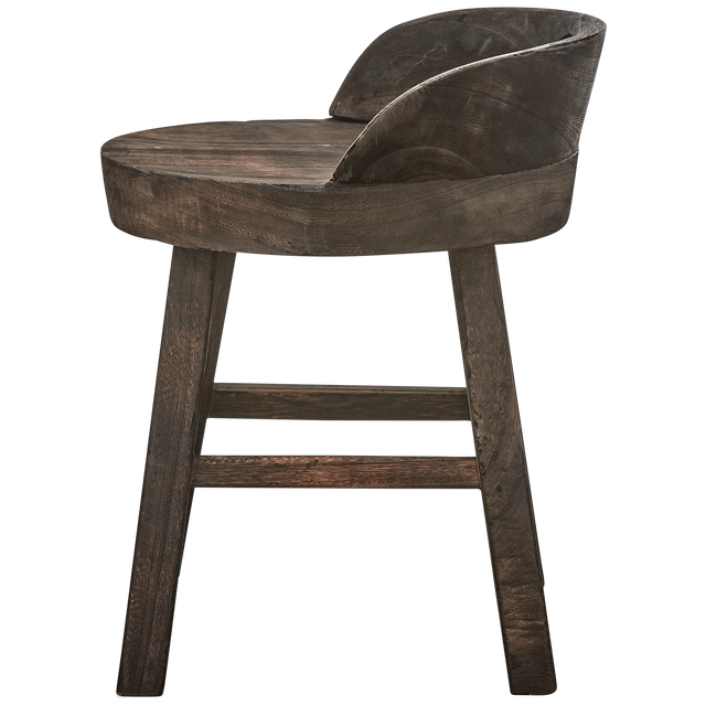 Rosalie Decoratieve Kruk/Stoel Hout Donkerbruin van WOOOD – Luxe comfort op maat van PureWonen. Vraag naar de beste prijs.