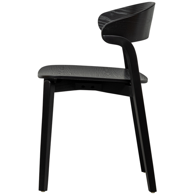 Cras Houten Eetkamerstoel Zwart van WOOOD – Luxe comfort op maat van PureWonen. Vraag naar de beste prijs.