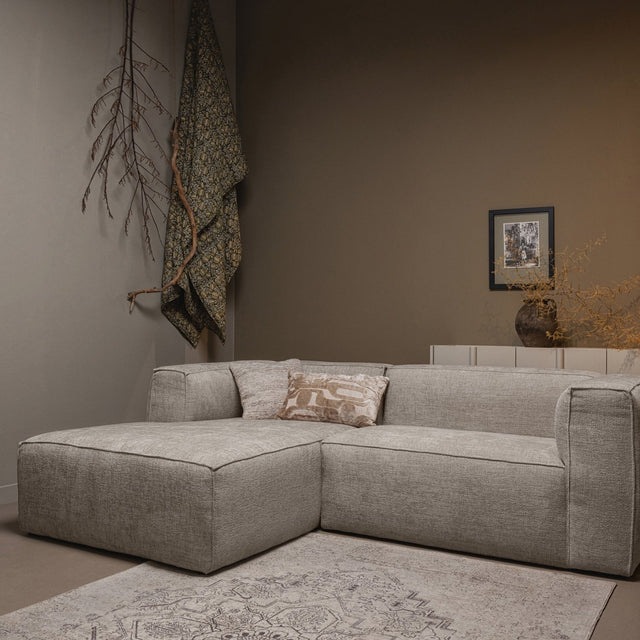 Bean Chaise Longue Links Grove Melange Travertin van WOOOD – Luxe comfort op maat van PureWonen. Vraag naar de beste prijs.