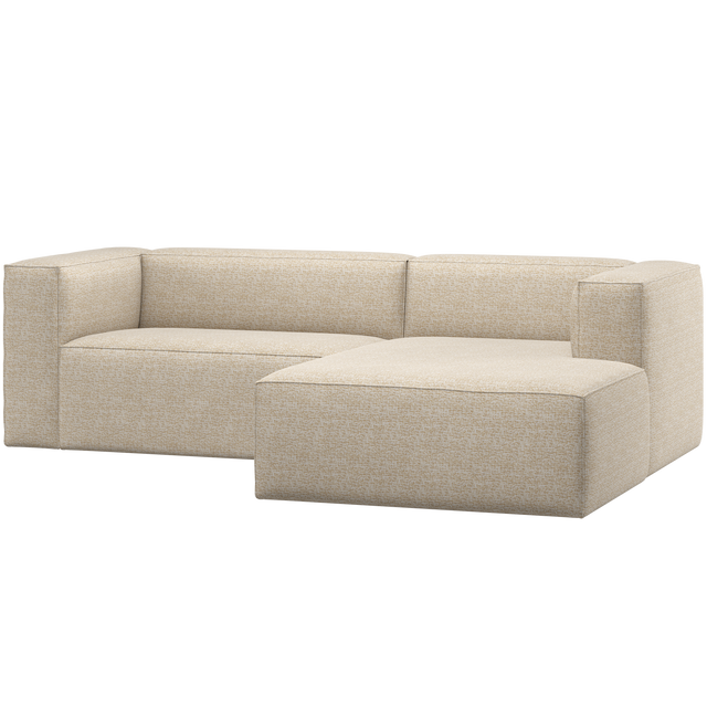 Bean Chaise Longue Bank Rechts Beige Melange